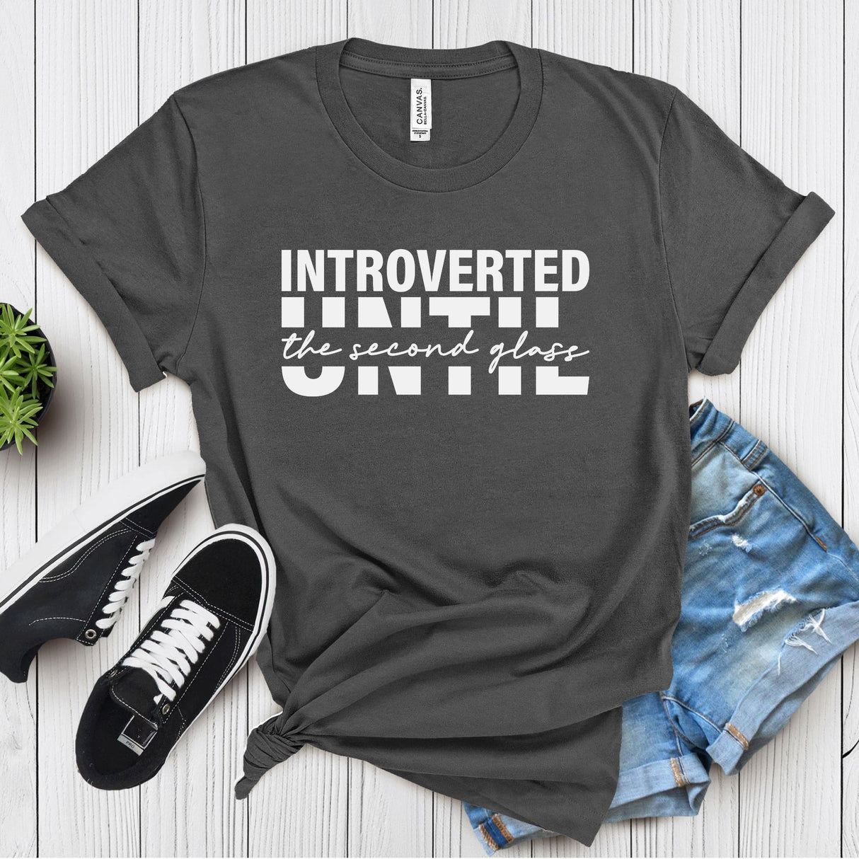 Introverted Until the Second Glass – Women’s Graphic Tee