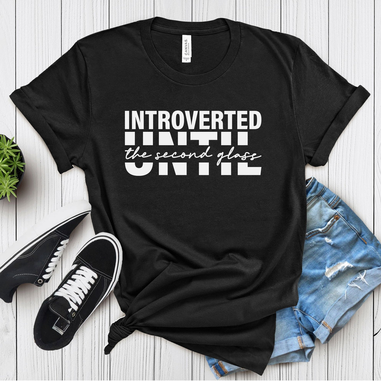 Introverted Until the Second Glass – Women’s Graphic Tee