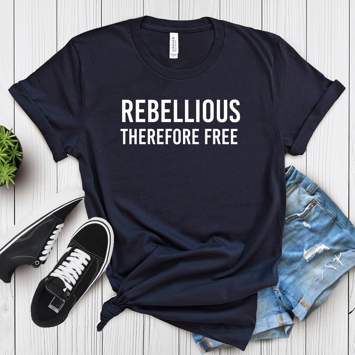 Rebellious, Therefore Free – Women’s Graphic Tee