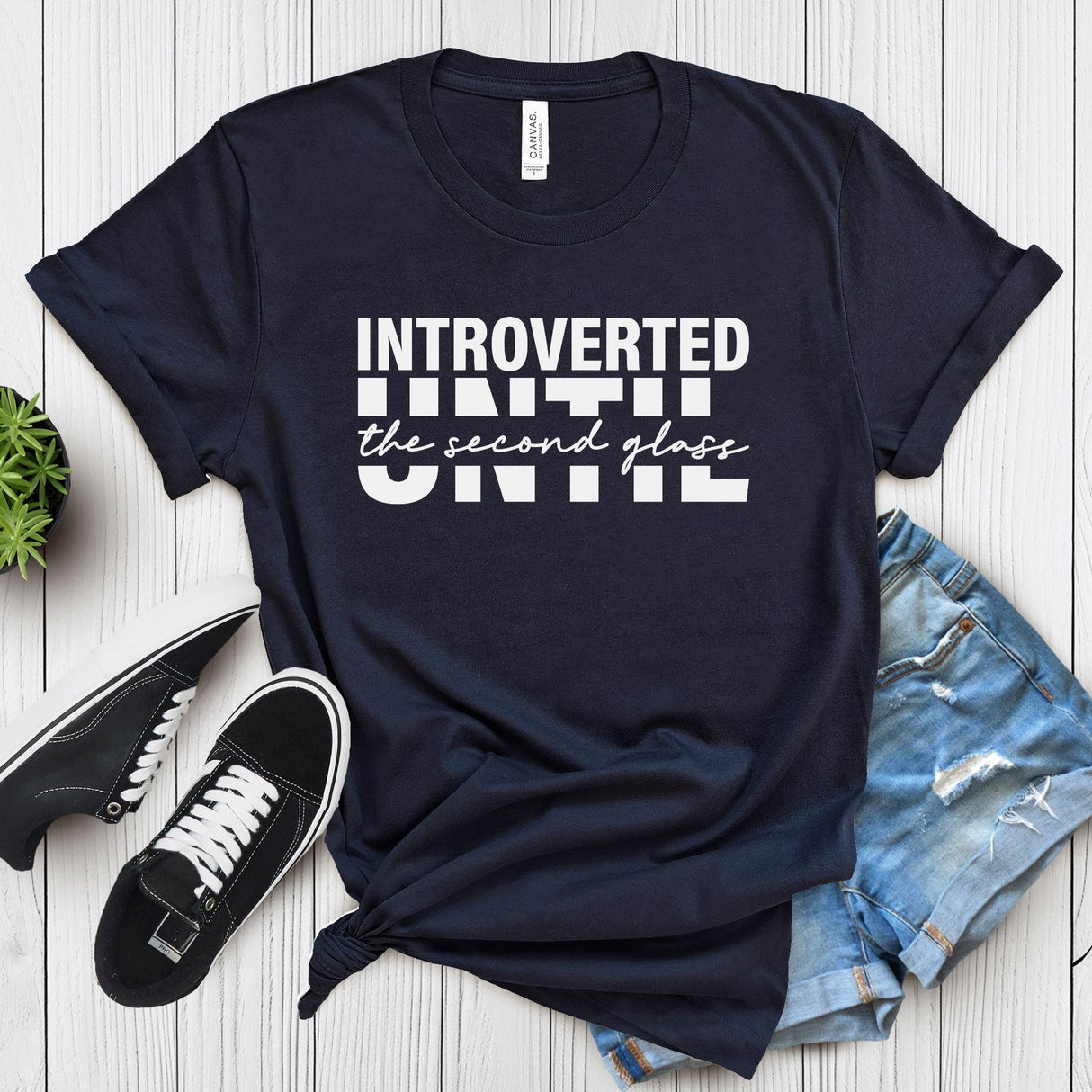 Introverted Until the Second Glass – Women’s Graphic Tee