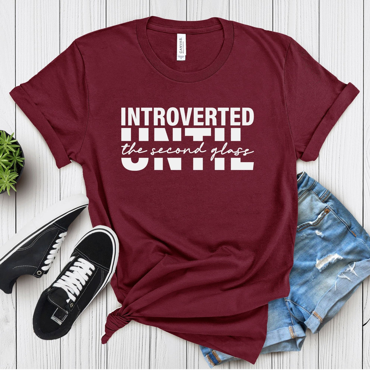 Introverted Until the Second Glass – Women’s Graphic Tee
