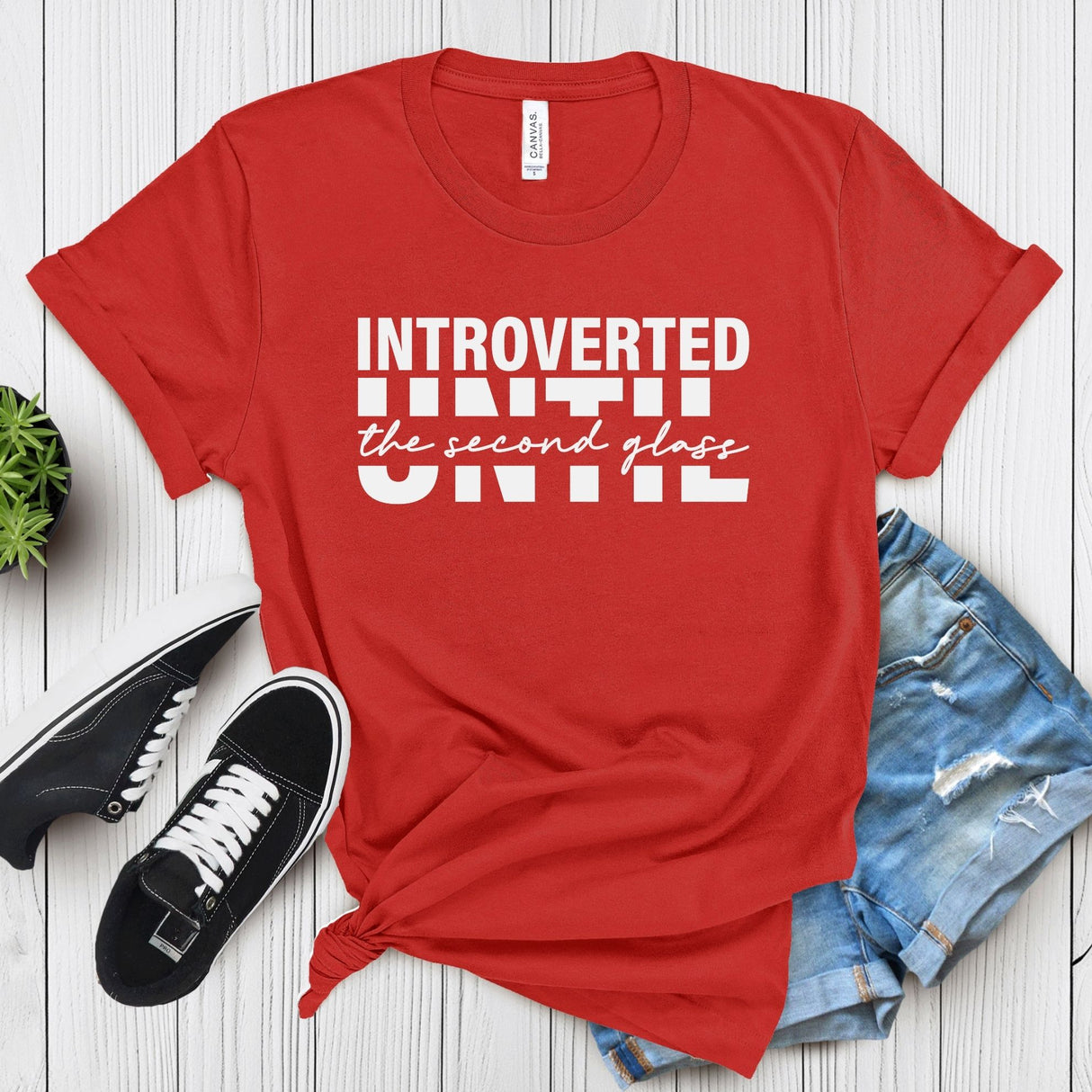 Introverted Until the Second Glass – Women’s Graphic Tee
