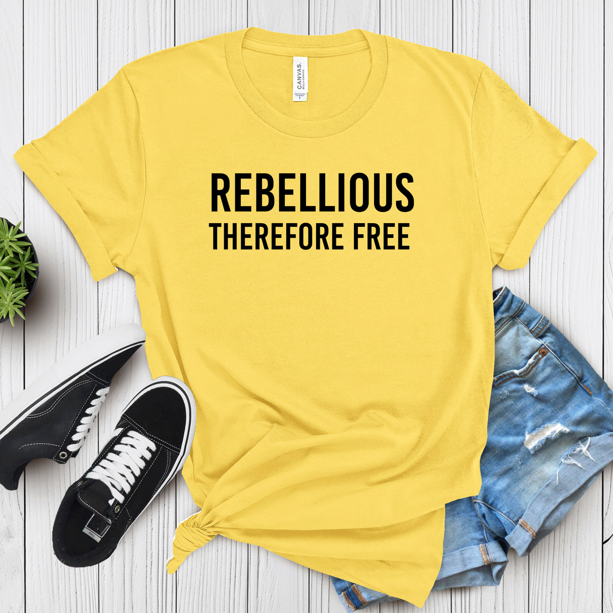 Rebellious, Therefore Free – Women’s Graphic Tee