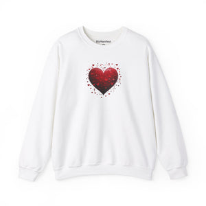 Heart Droplets, Women's Sweatshirt, Heavy Blend, Comfort Fit, Crewneck