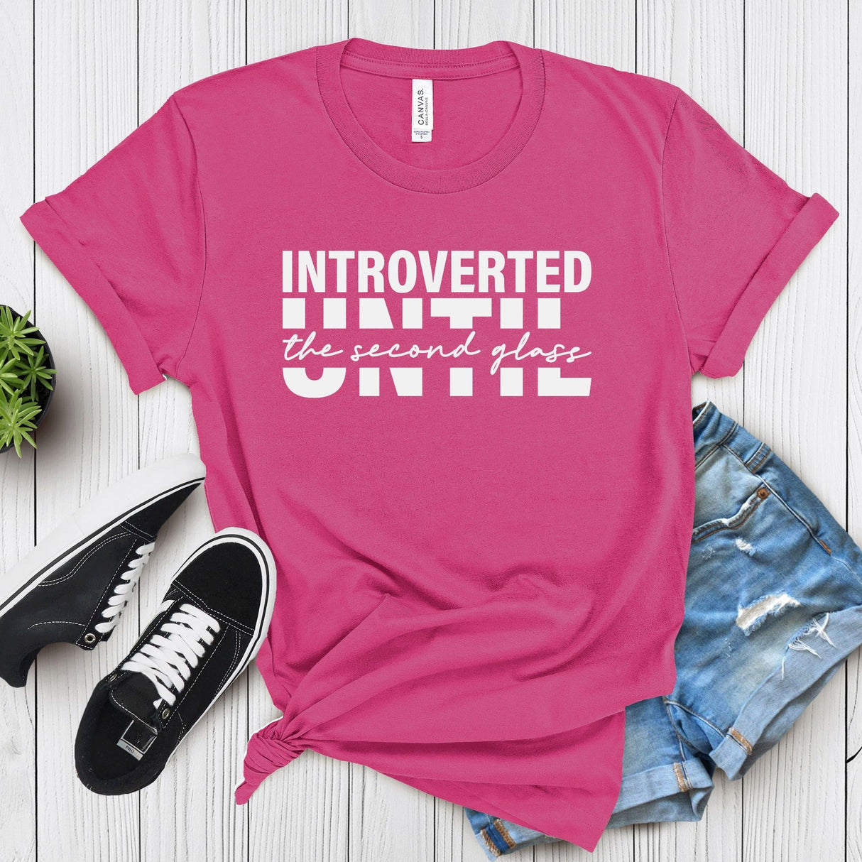 Introverted Until the Second Glass – Women’s Graphic Tee