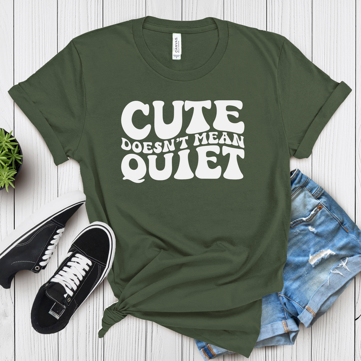 Cute Doesn’t Mean Quiet – Women’s Graphic Tee
