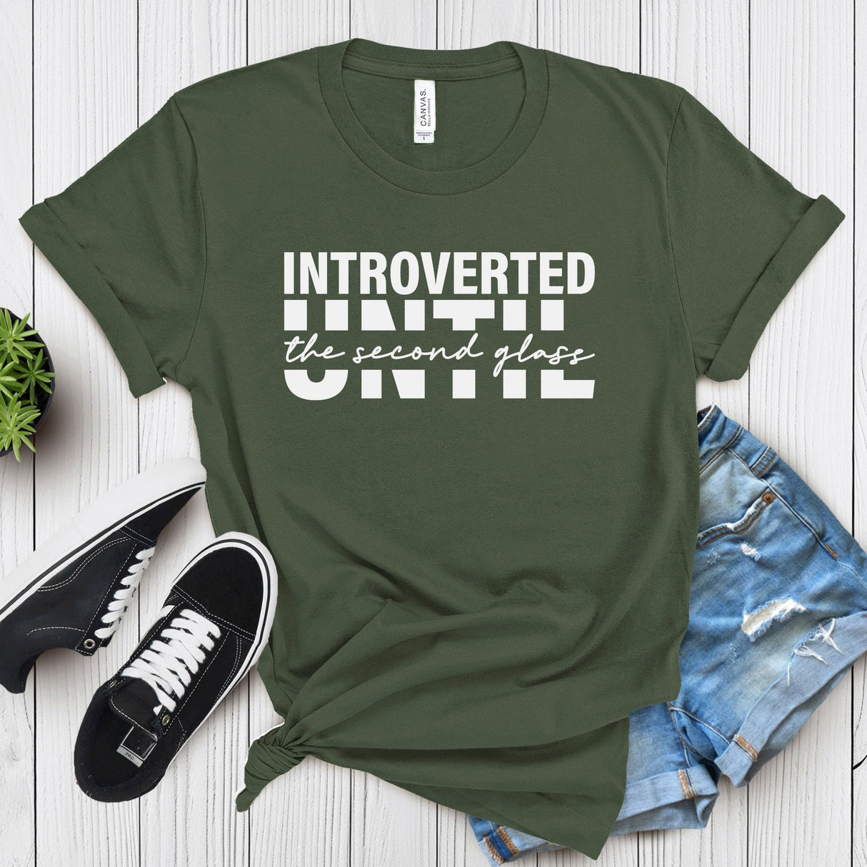 Introverted Until the Second Glass – Women’s Graphic Tee