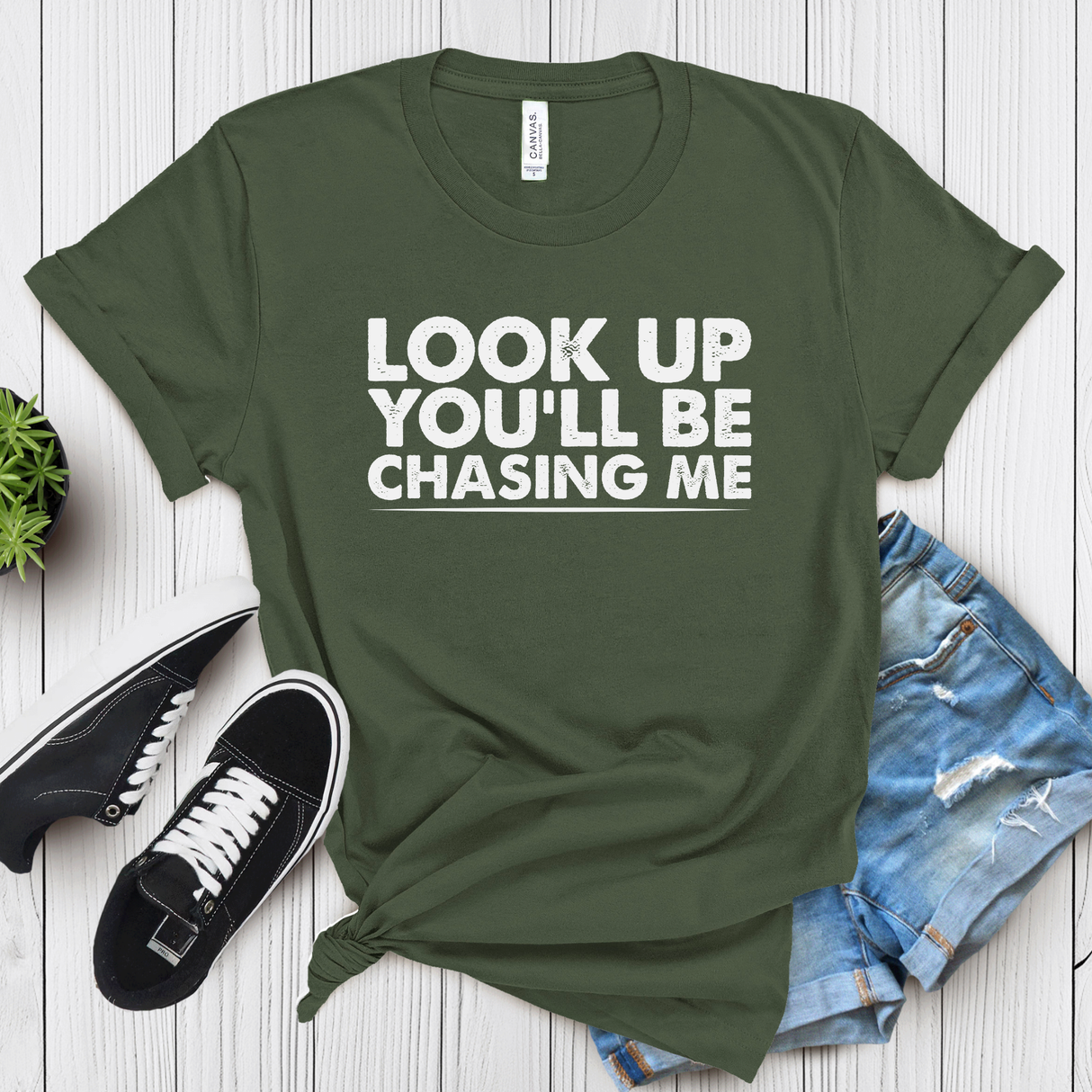 Look Up You’ll Be Chasing Me – Women’s Graphic Tee