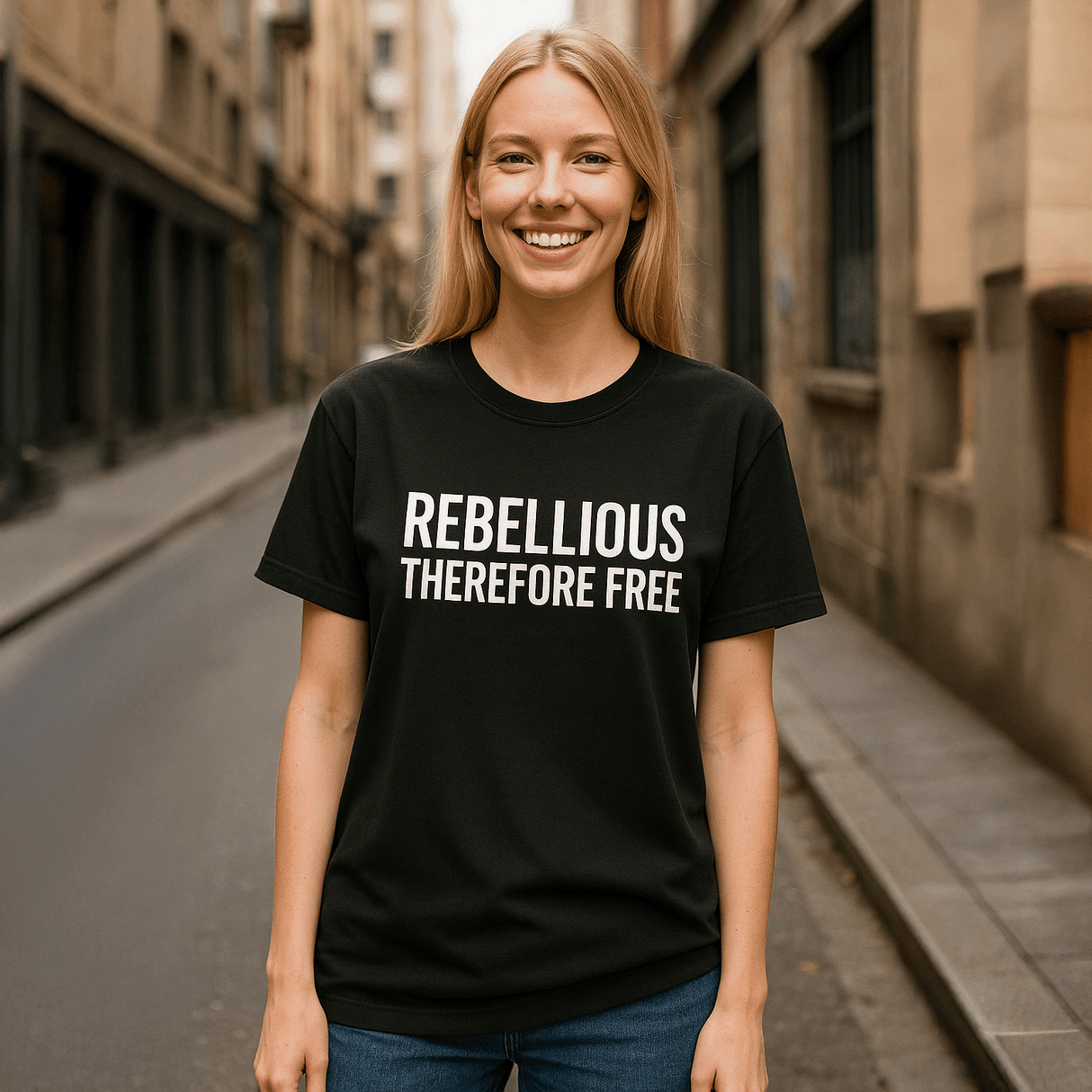 Rebellious, Therefore Free – Women’s Graphic Tee