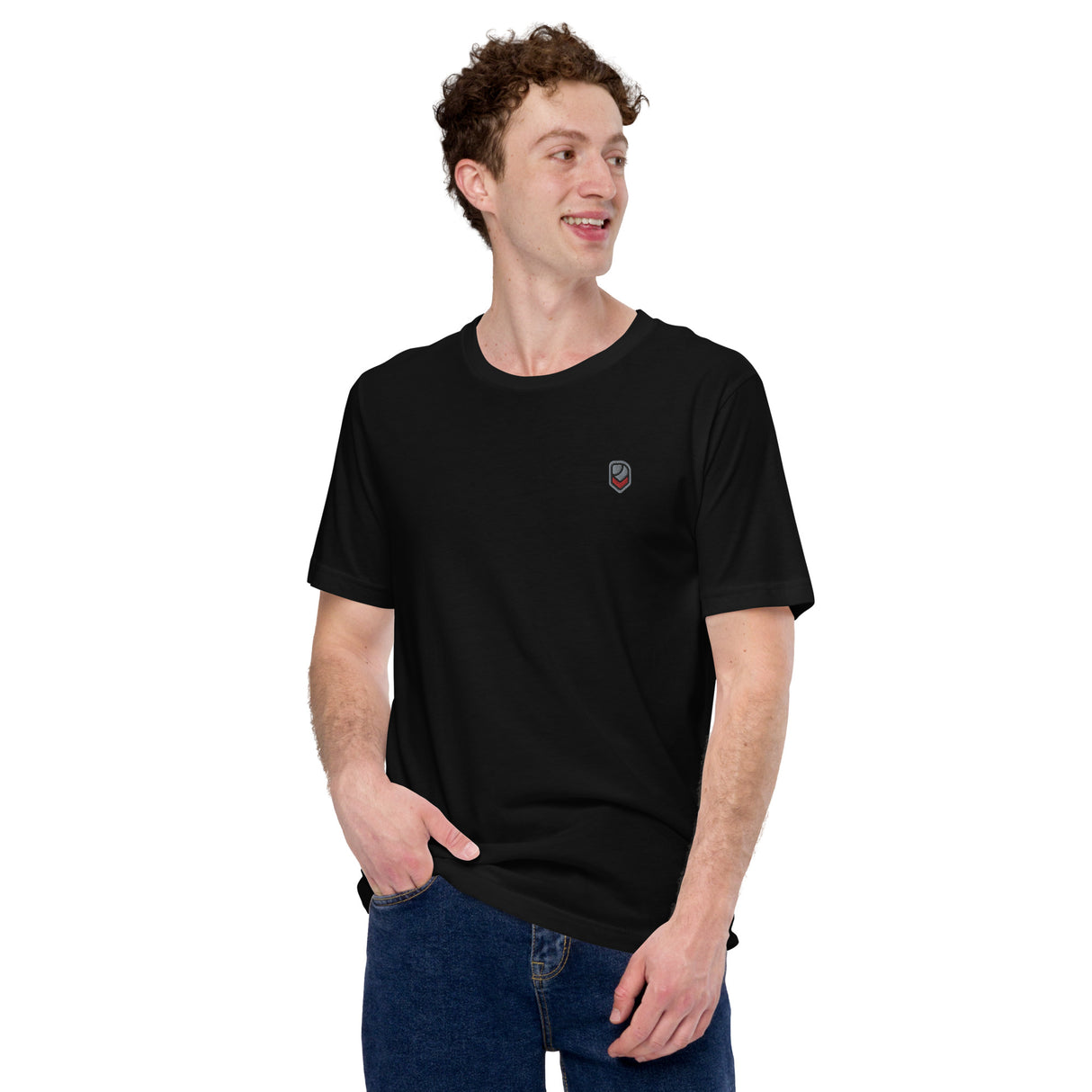 Regular Fit, Embroidered Logo Red Flag Tee