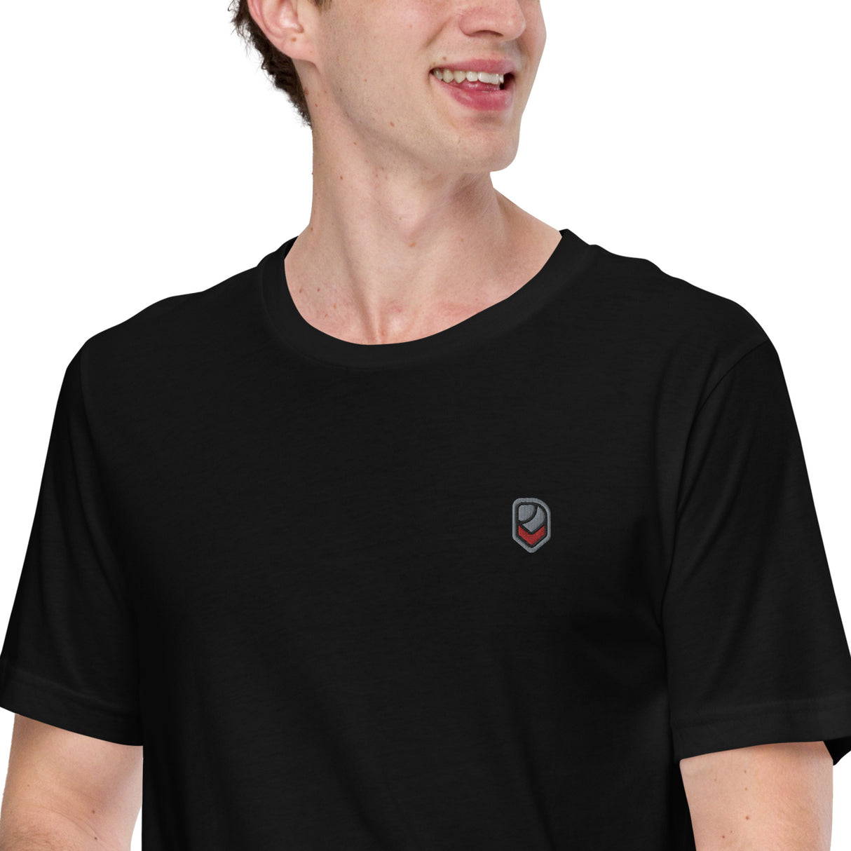 Regular Fit, Embroidered Logo Red Flag Tee