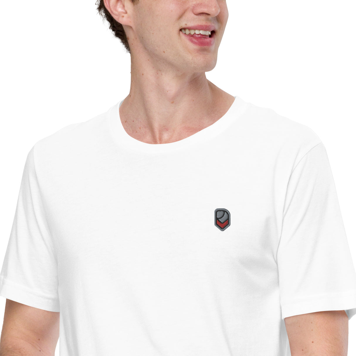 Regular Fit, Embroidered Logo Red Flag Tee