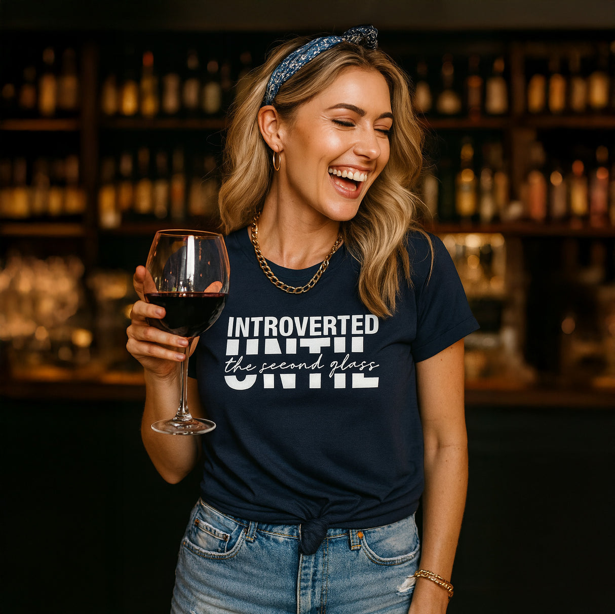 Introverted Until the Second Glass – Women’s Graphic Tee